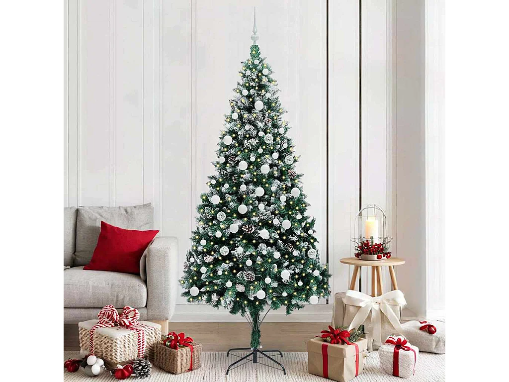 Künstlicher Weihnachtsbaum Grün 210 cm PVC, Stahl und Kunststoff