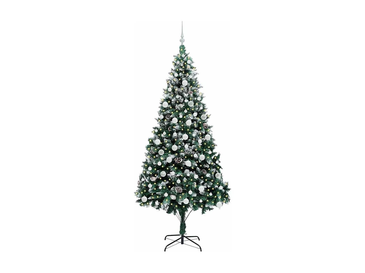 Künstlicher Weihnachtsbaum Grün 210 cm PVC, Stahl und Kunststoff