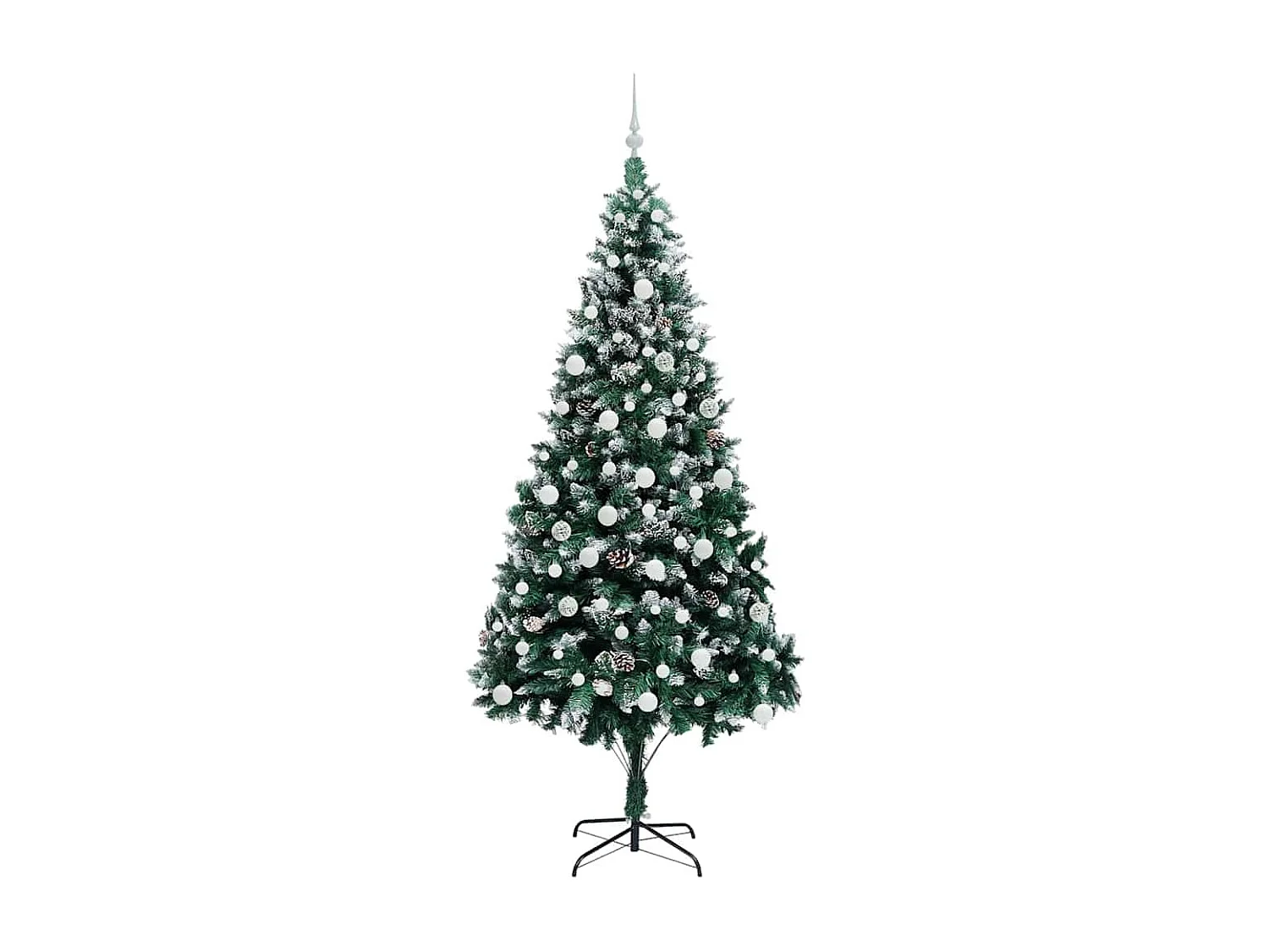 Künstlicher Weihnachtsbaum Grün 210 cm PVC, Stahl und Kunststoff