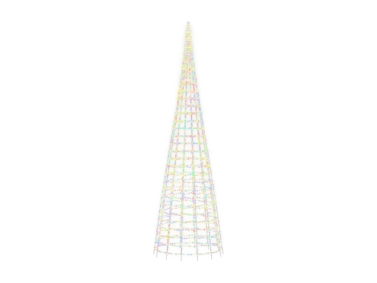 Sapin de Noël à LED sur mât de drapeau 3000 LED coloré 800 cm