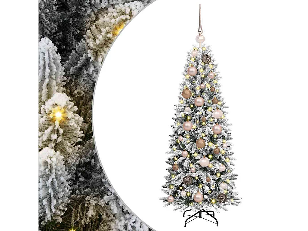 Albero di Natale artificiale con 150 LED Bianco 53 x 53 x 120 cm