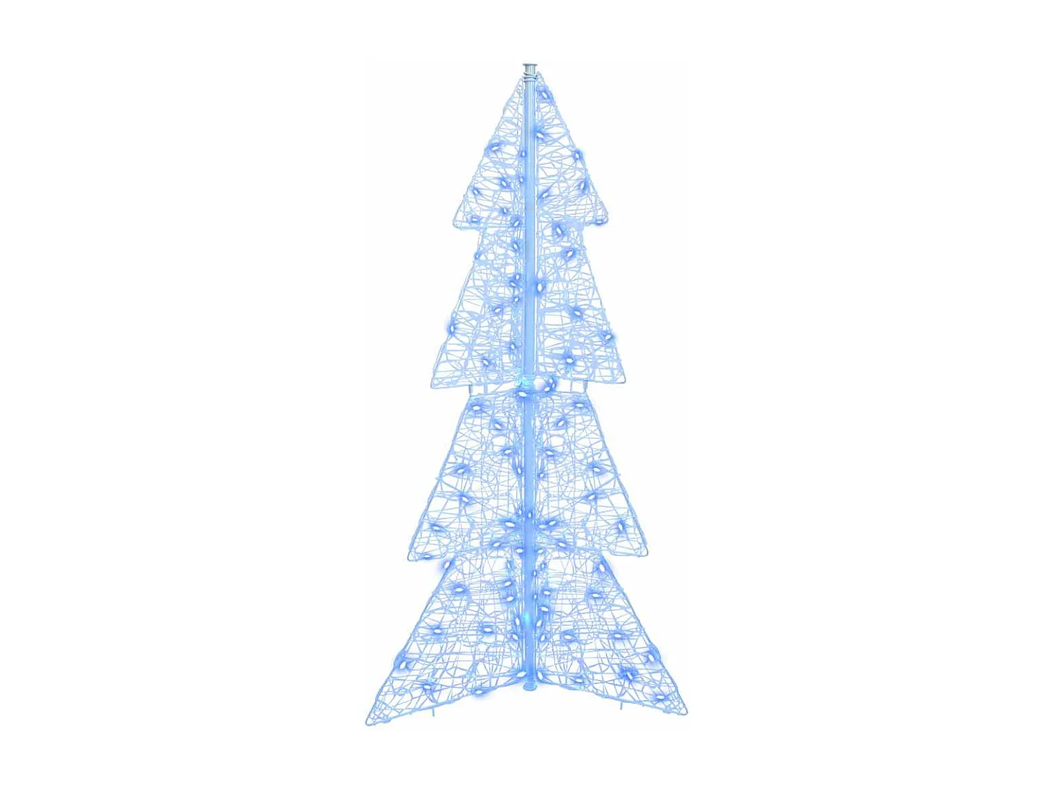 Kerstboom met 100 LED's Blauw 120 cm Acryl