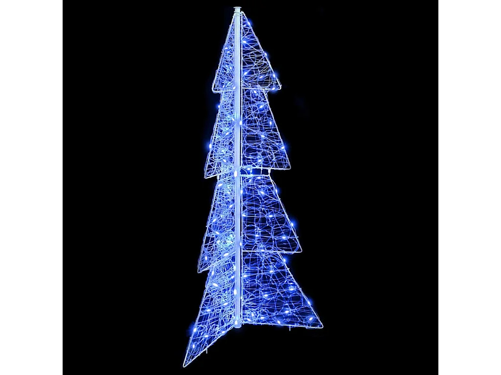 Kerstboom met 100 LED's Blauw 120 cm Acryl