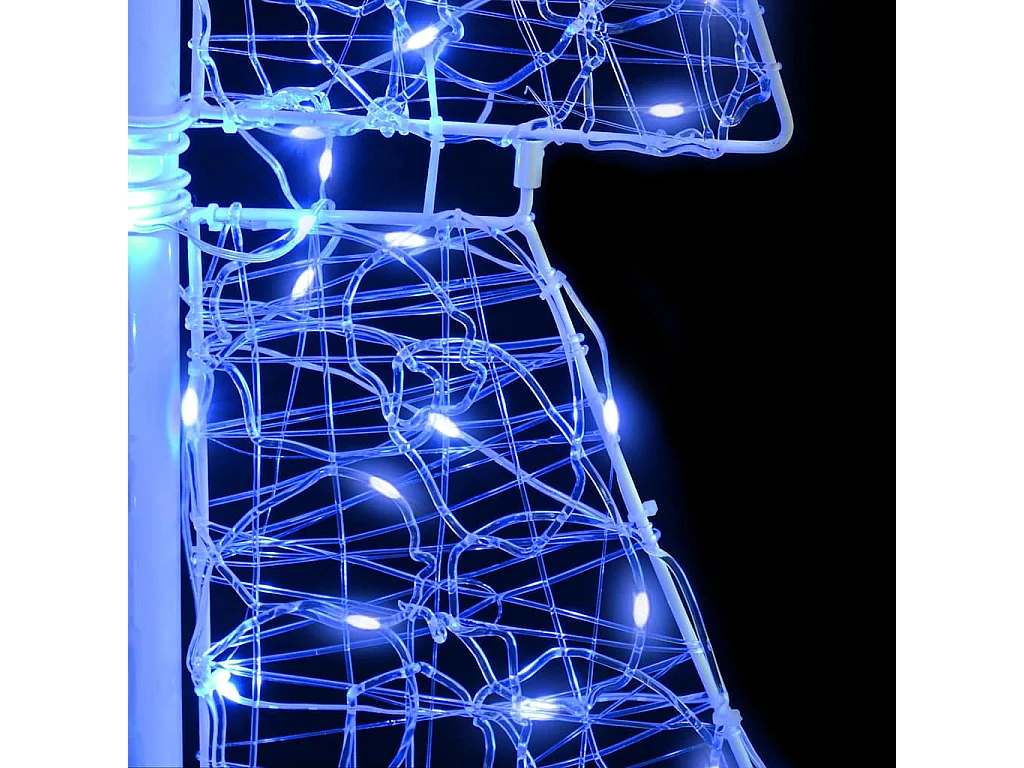 Kerstboom met 100 LED's Blauw 120 cm Acryl