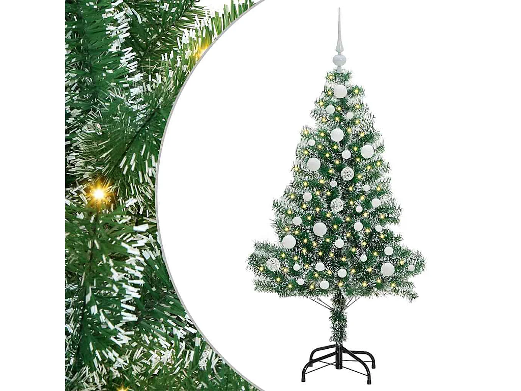 Arbre de Noël artificiel floconné de neige avec lumière LED