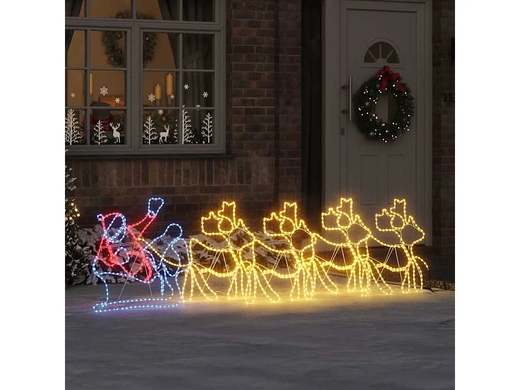 Décoration LED de Noël Multicolore 69 x 79 cm PVC