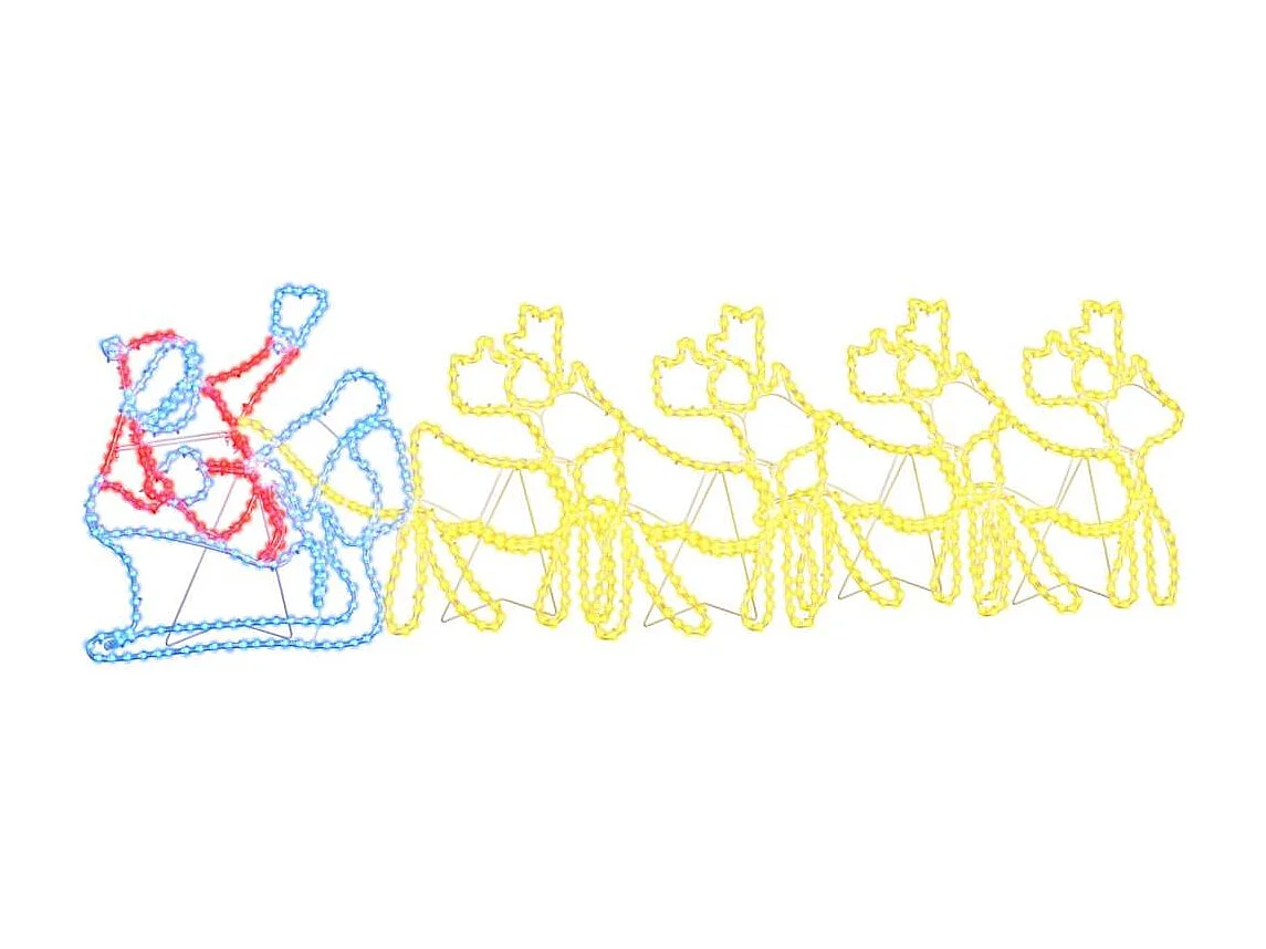 Décoration LED de Noël Multicolore 69 x 79 cm PVC