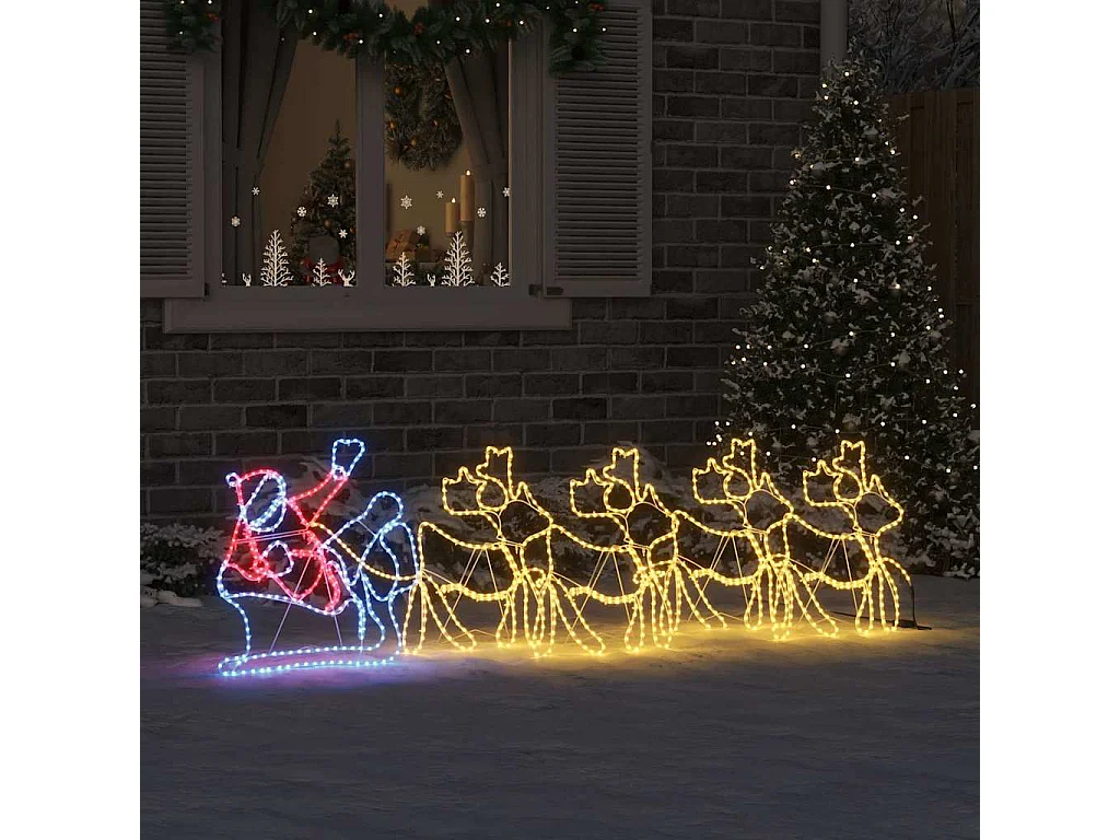 Décoration LED de Noël Multicolore 69 x 79 cm PVC