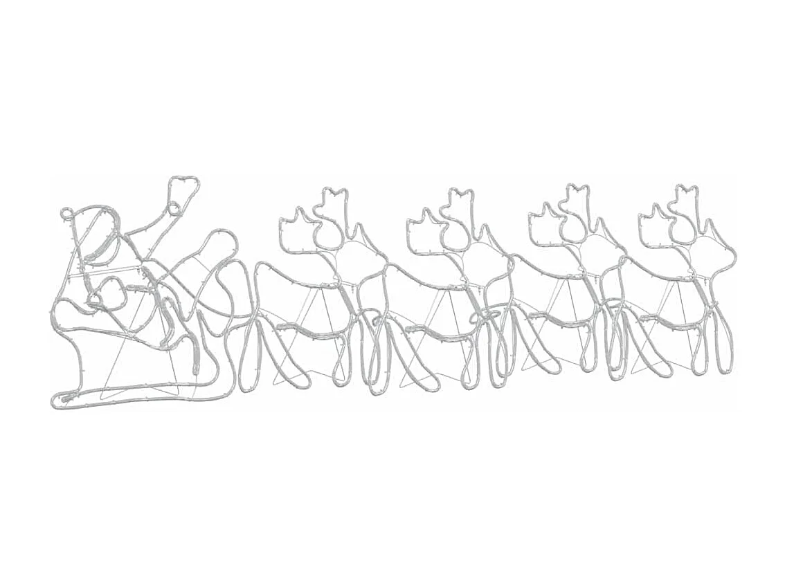 Décoration LED de Noël Multicolore 69 x 79 cm PVC