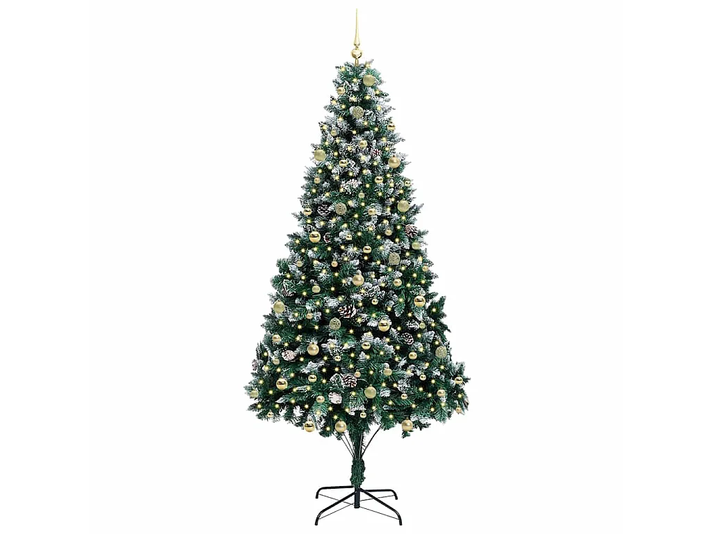 Sapin de Noël artificiel Vert 240 cm PVC, Acier et Plastique