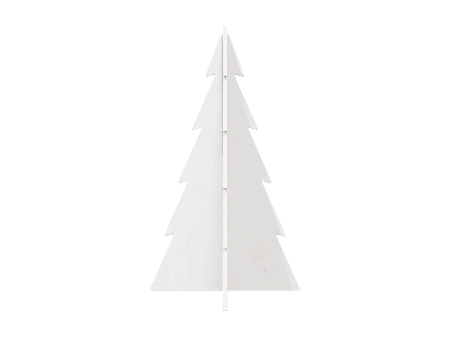 Albero di Natale in legno per decorazione bianco 80 cm pino massiccio