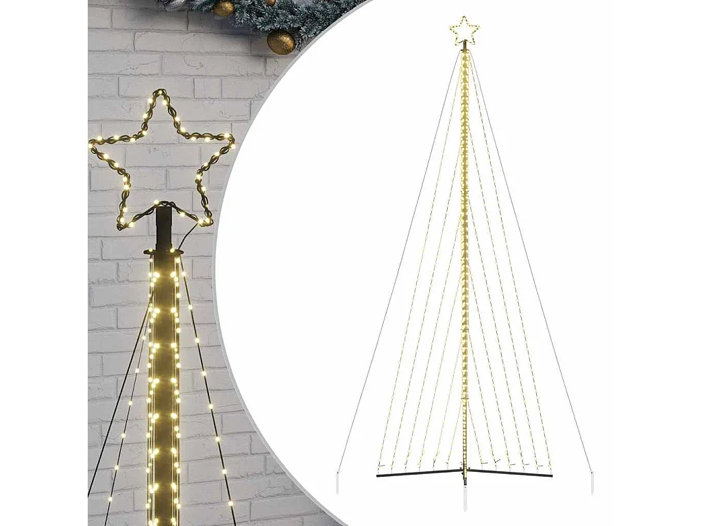 Sapin de Noël à LED 789 LED blanc chaud 476 cm