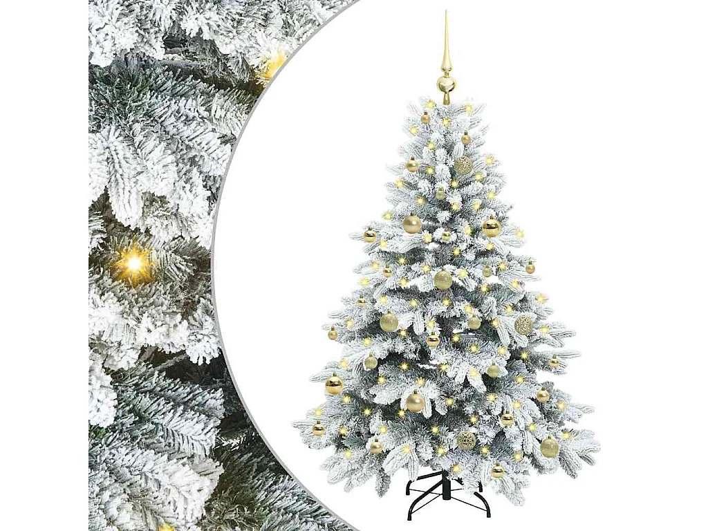 Sapin de Noël artificiel avec 150 LED Vert 150 cm PE et PVC