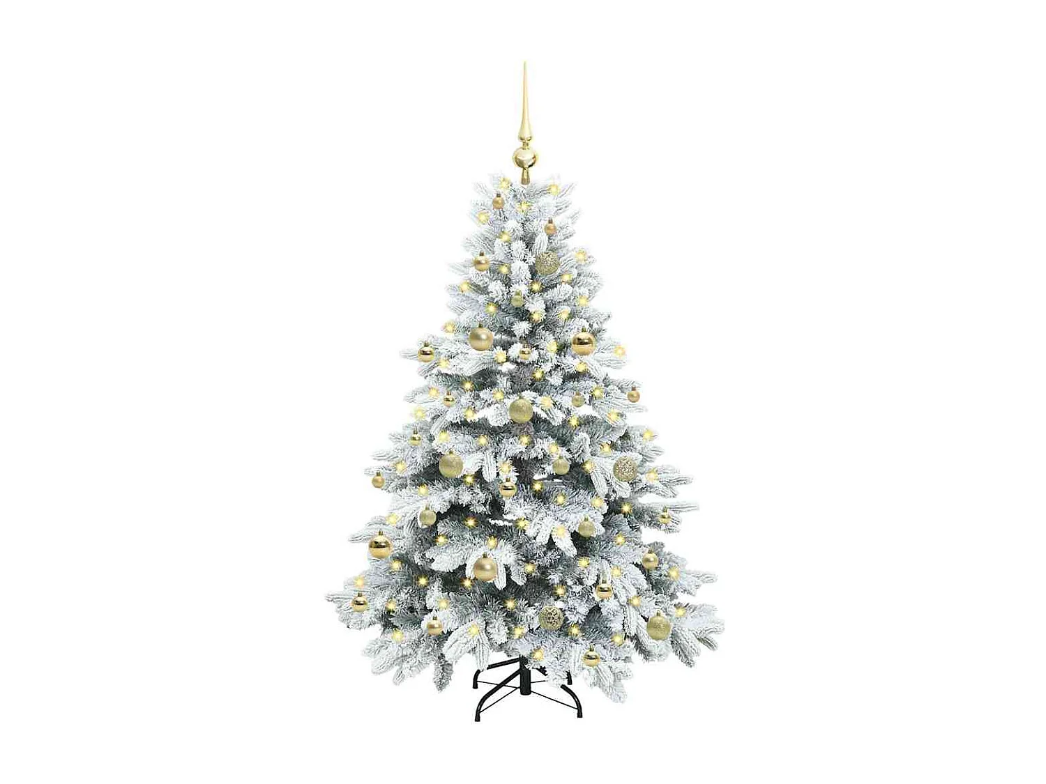 Sapin de Noël artificiel avec 150 LED Vert 150 cm PE et PVC