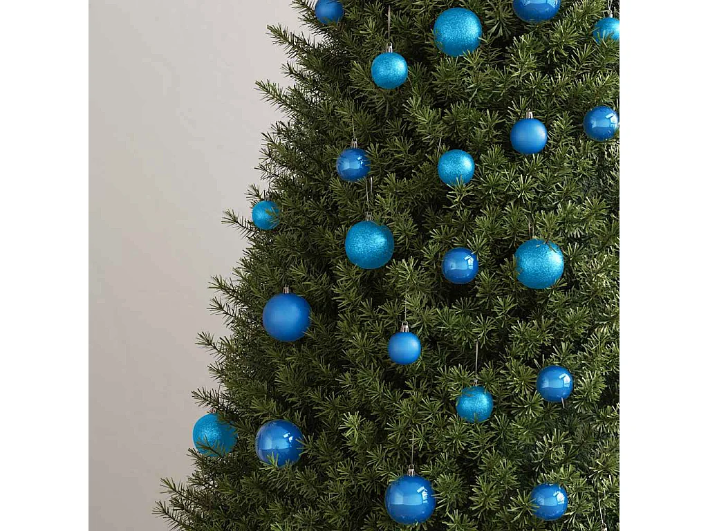 Ensemble de boules de Noël 100 pcs Bleu
