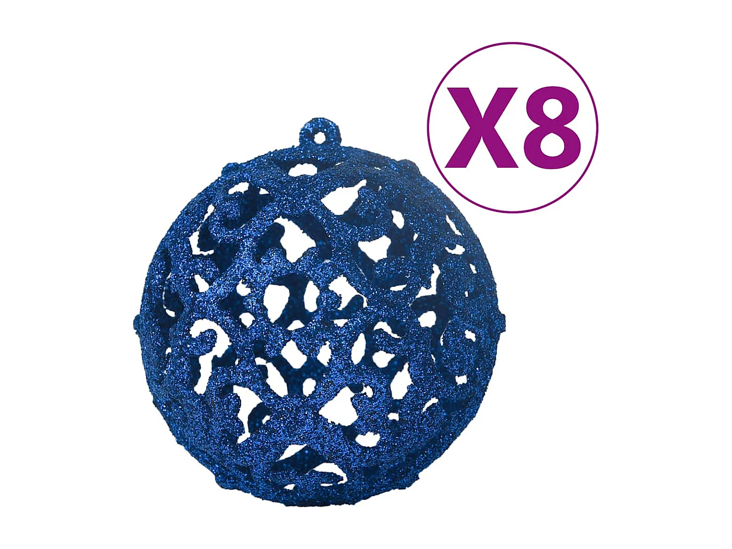 Ensemble de boules de Noël 100 pcs Bleu