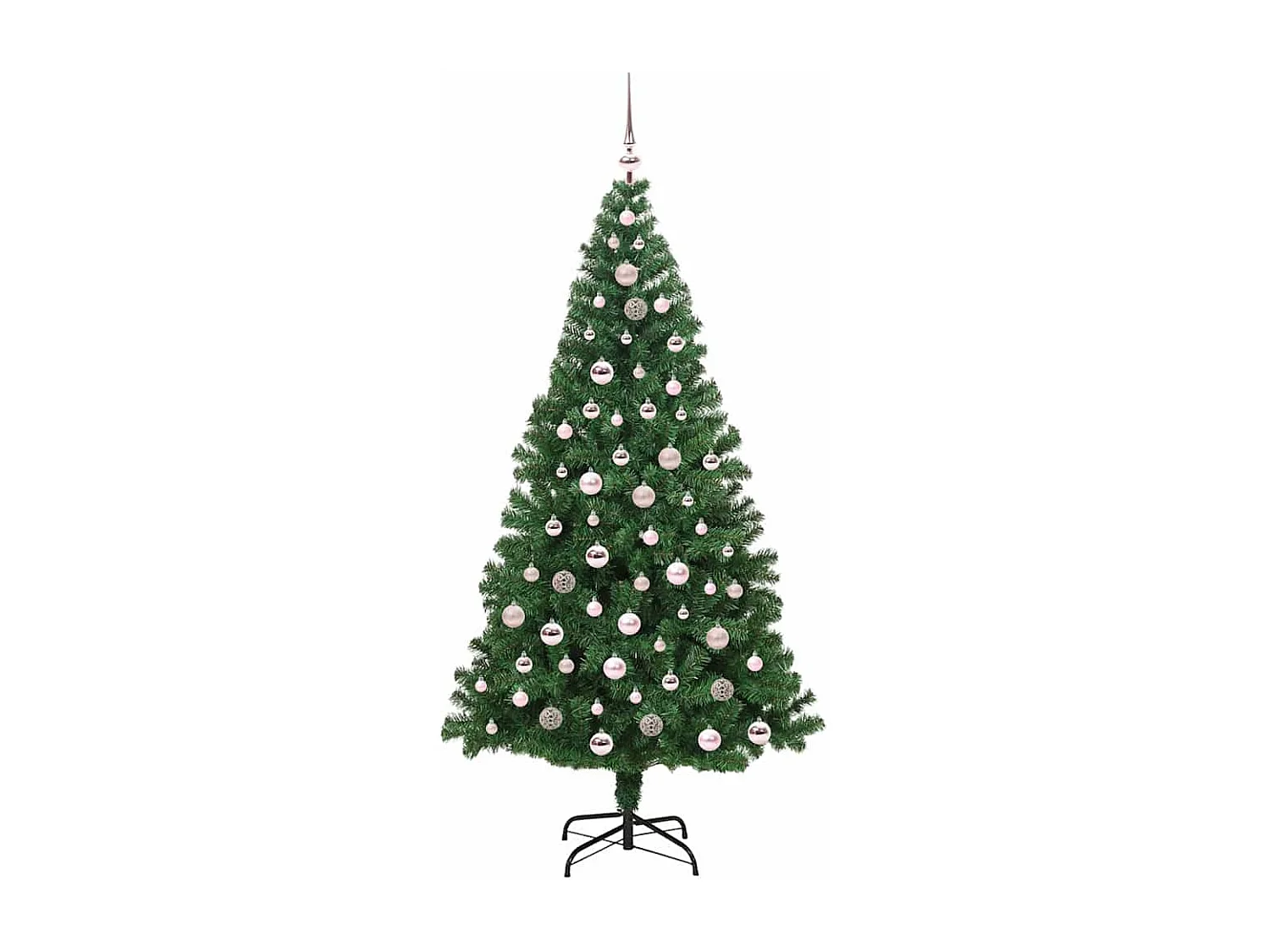 Albero di Natale artificiale verde 210 cm PVC, acciaio e plastica
