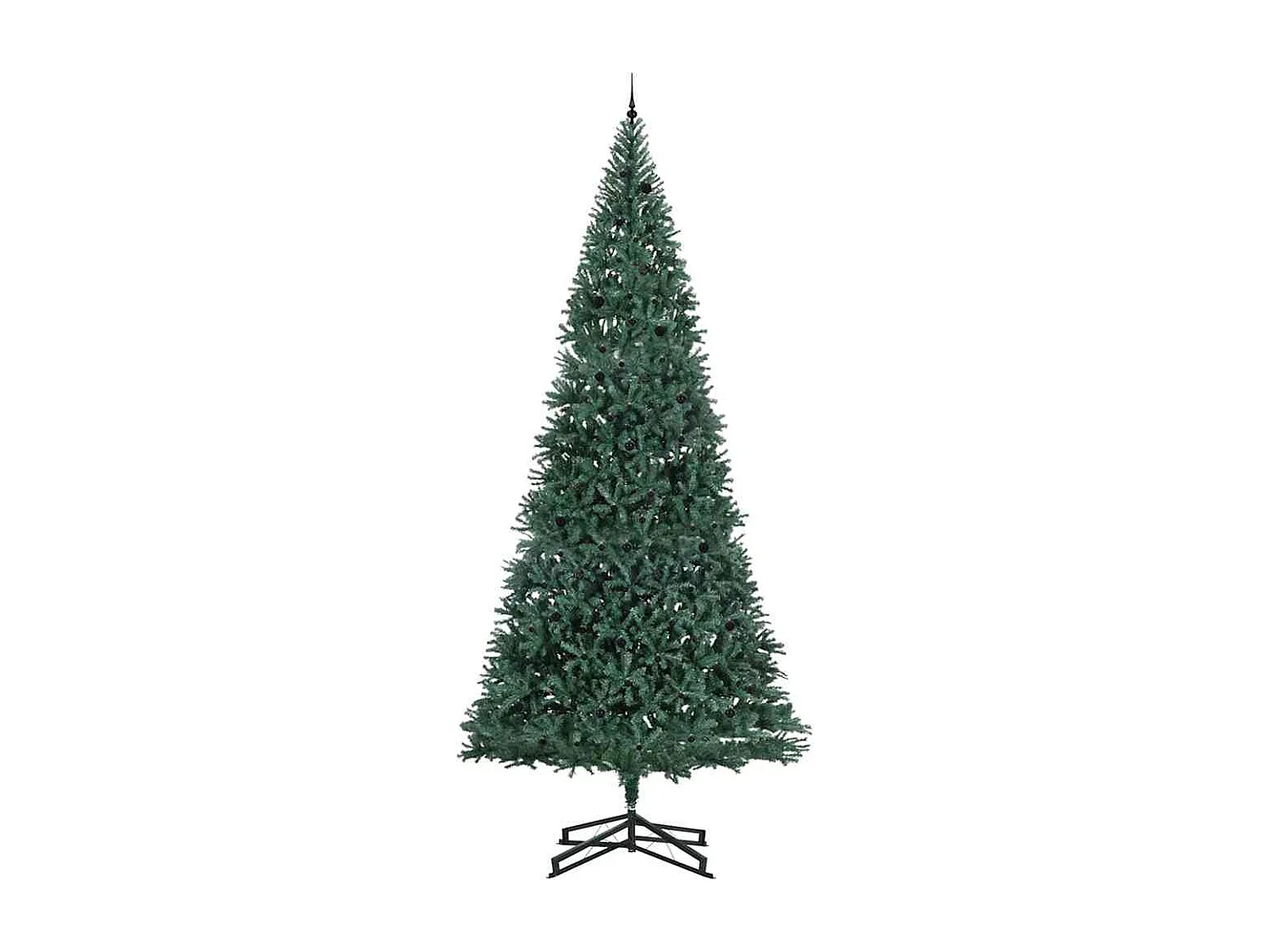 Albero di Natale artificiale preilluminato con set di palline