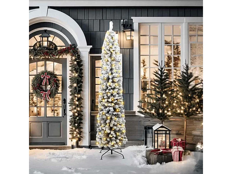 Sapin de Noël artificiel Vert 210 cm PVC et acier et plastique