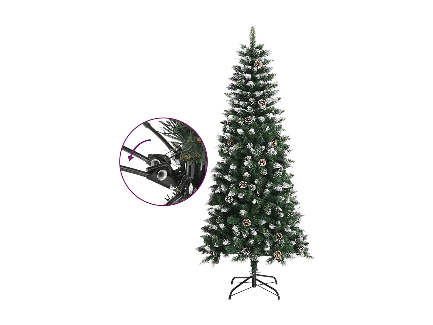 Kunstkerstboom met standaard Groen 150 cm PVC