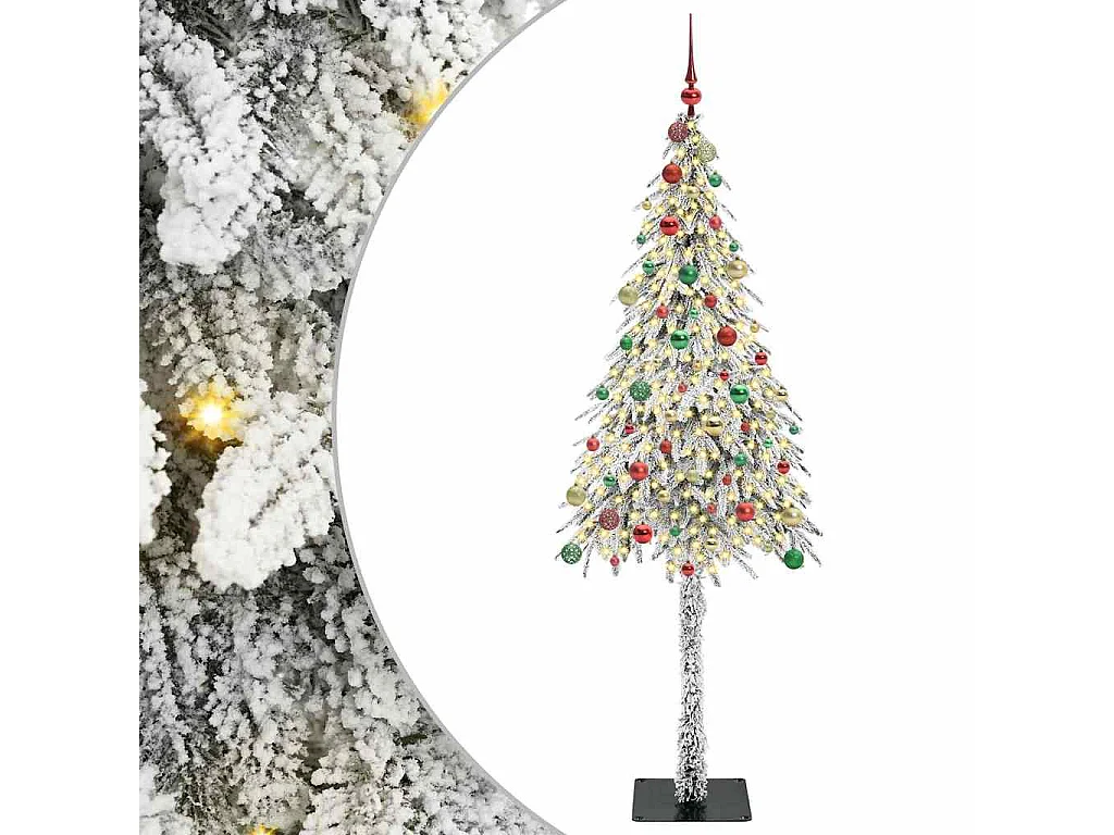 Sapin de Noël avec 300 LED Blanc 210 cm PE et Acier