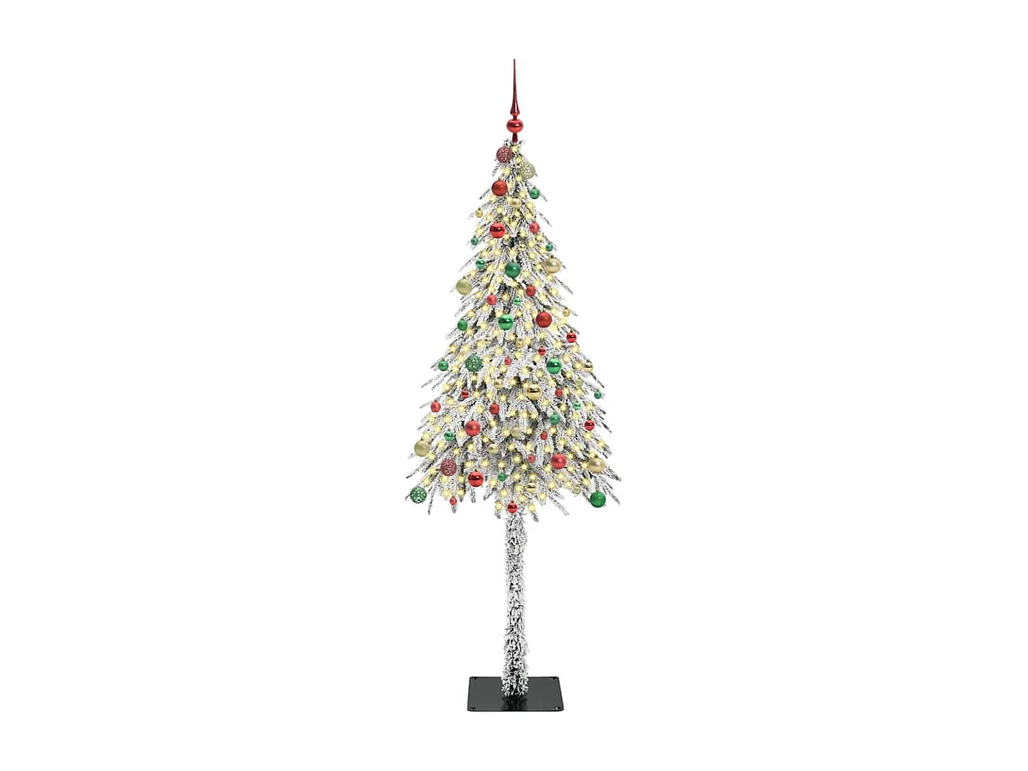Sapin de Noël avec 300 LED Blanc 210 cm PE et Acier