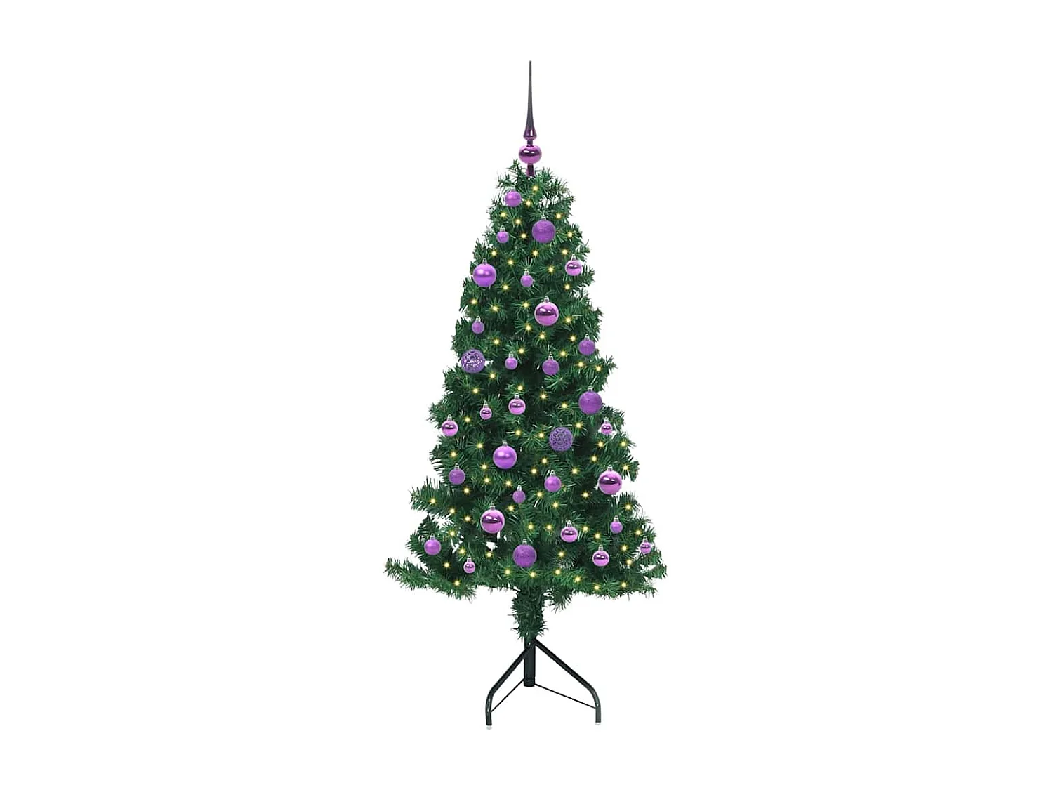 Kunstkerstboom hoek Groen 150 cm PVC en metaal