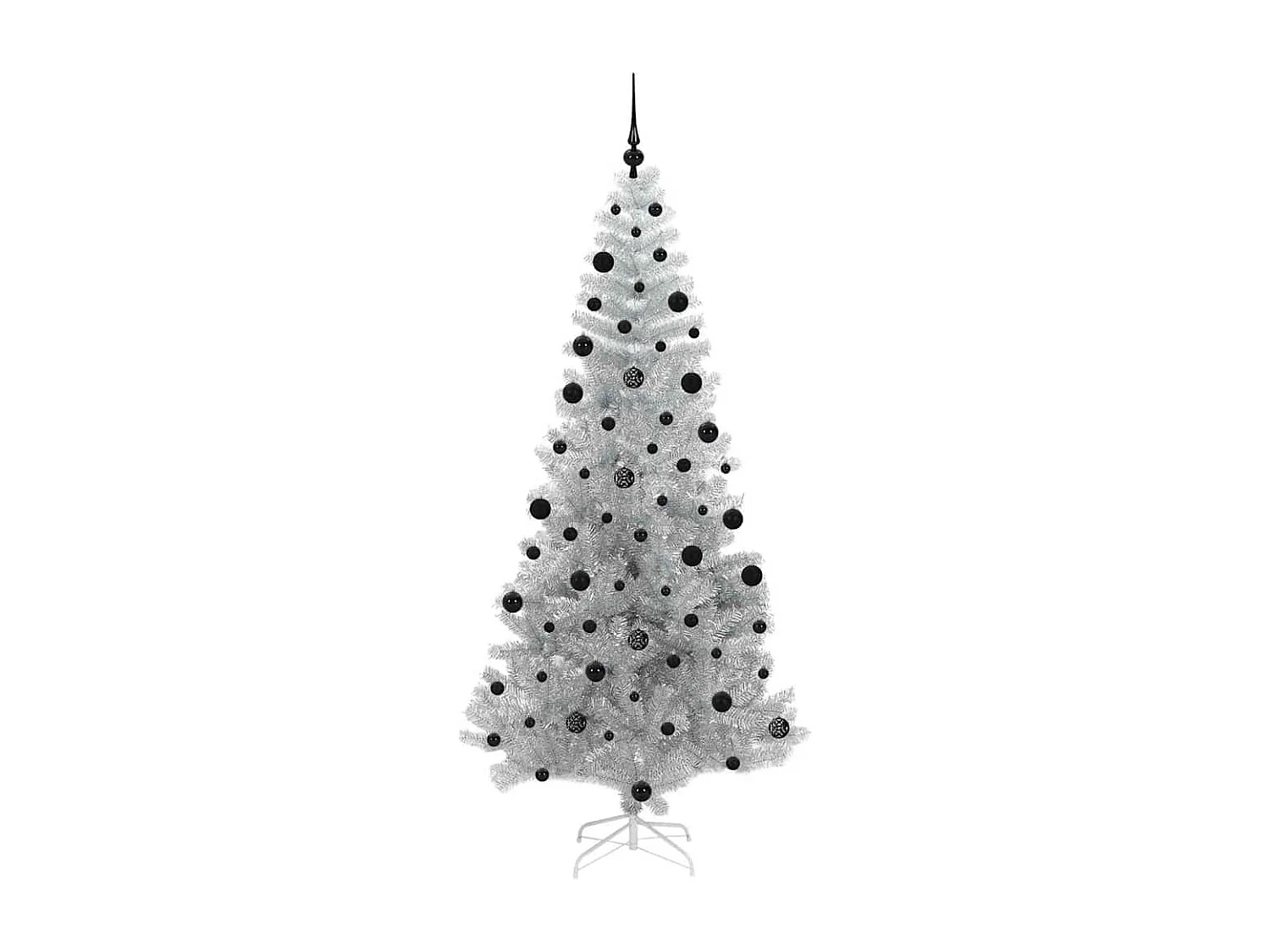 Kerstboom met 300 LED's met standaard Zilver 210 cm PET