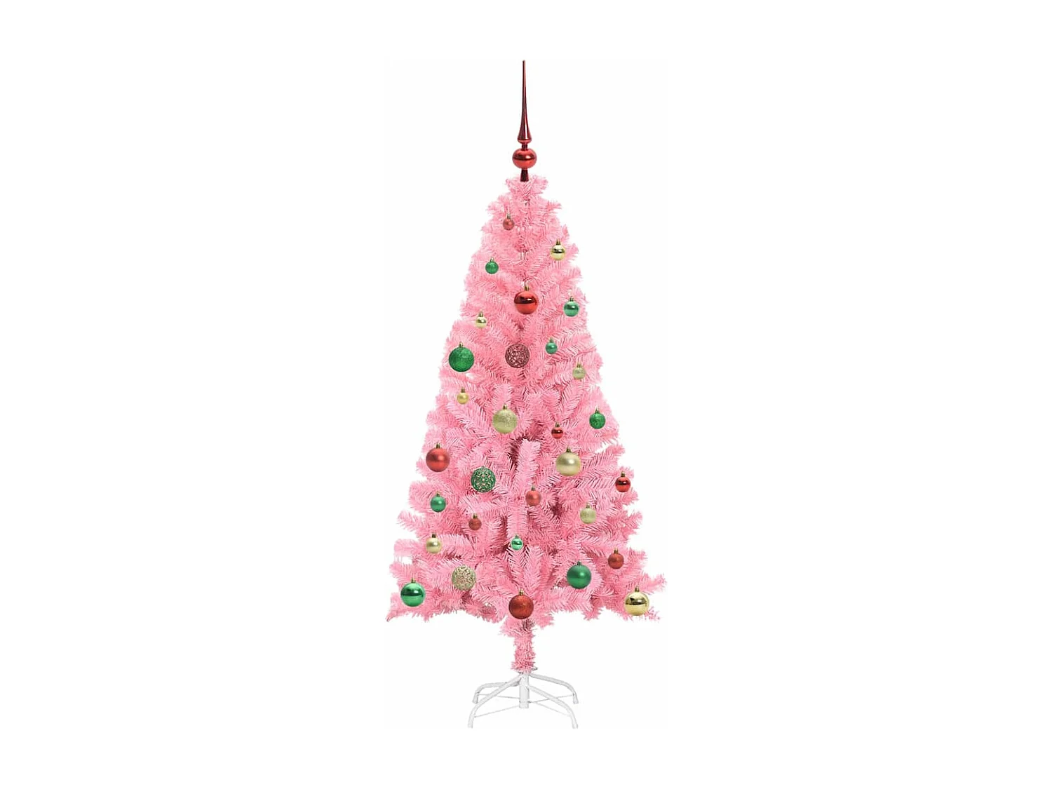 Sapin de Noël avec 150 LED avec support Rose 150 cm PVC