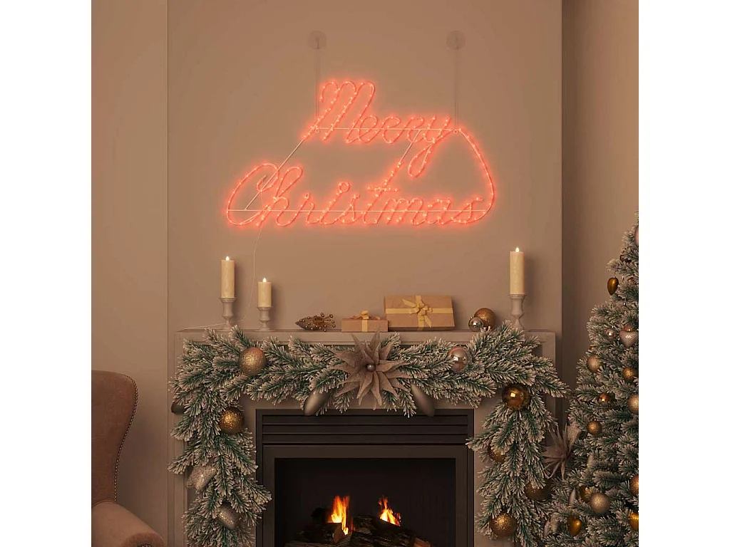 Panneau de Noël avec 216 LED Rouge 99 x 55 x 13 cm Fer