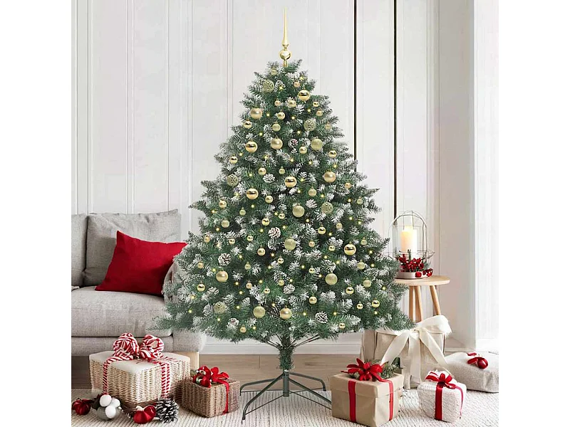 Sapin de Noël artificiel avec 300 LED Vert 126 x 126 x 180 cm