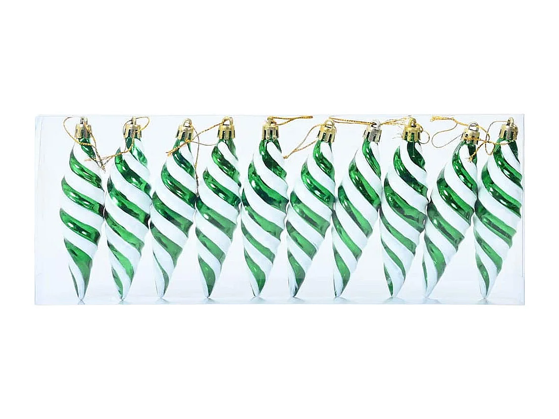 Boule en forme de spirale de Noël 40 pcs Vert