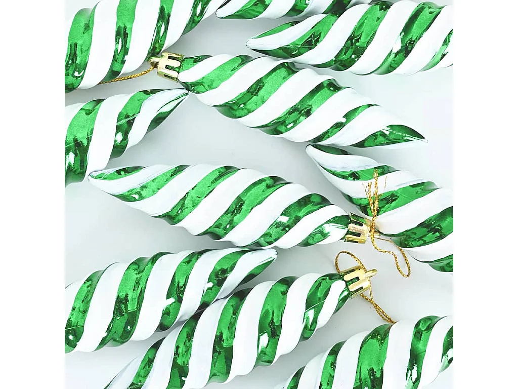 Boule en forme de spirale de Noël 40 pcs Vert