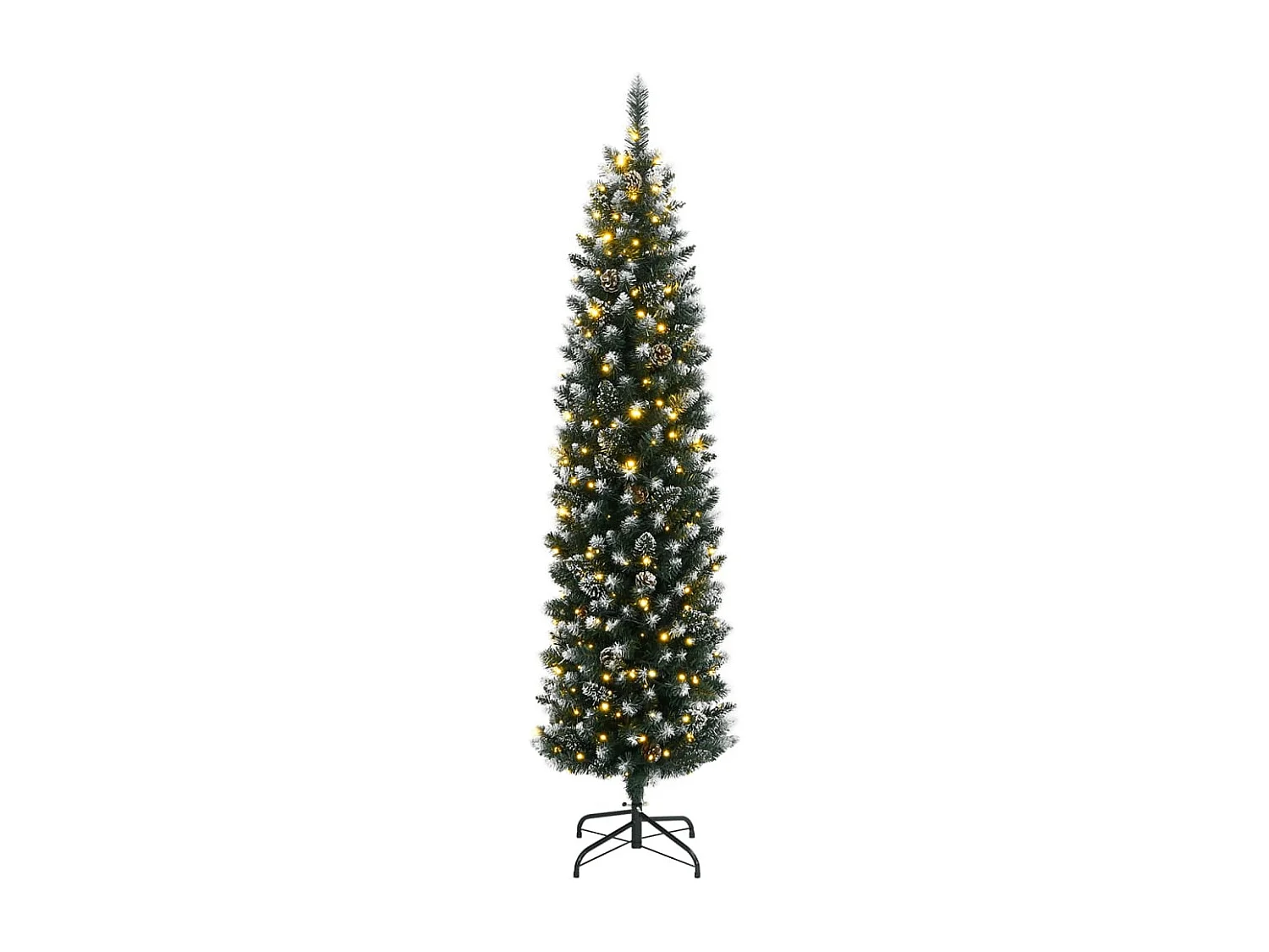 Slanke kunstkerstboom 150 LED's 120 cm