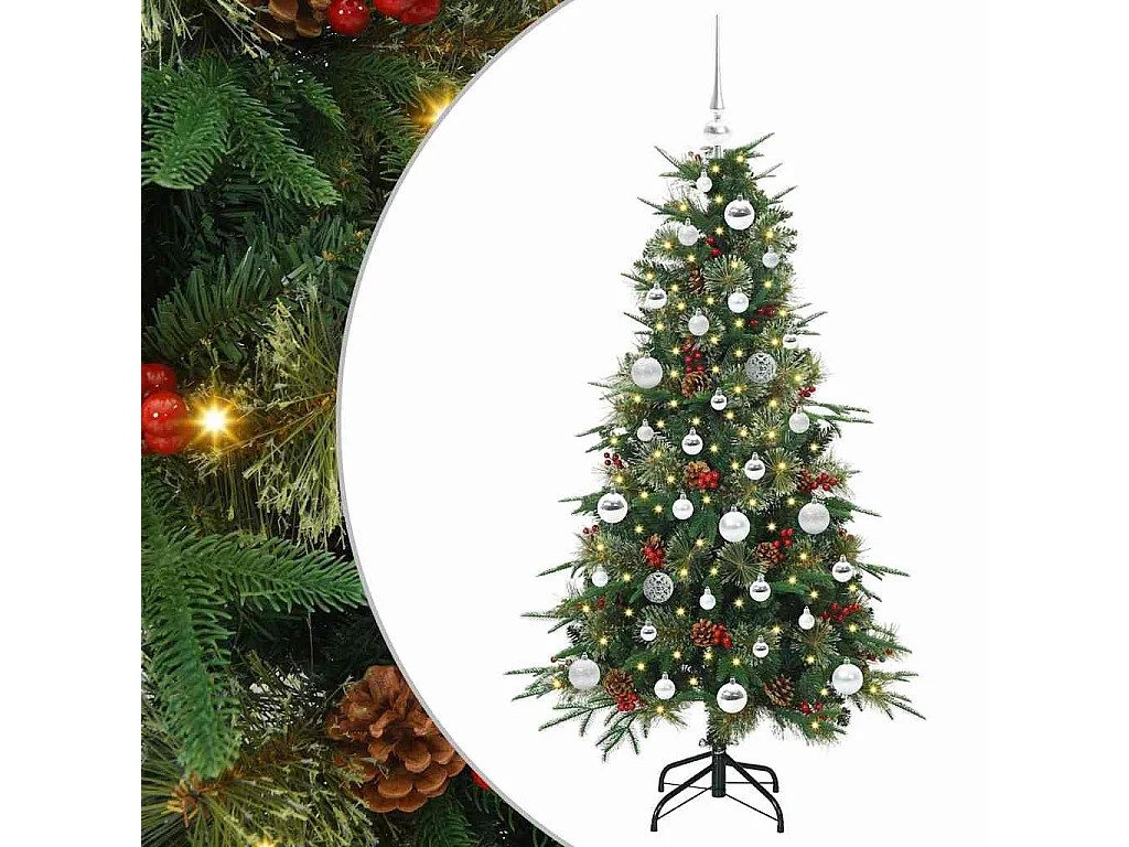 Künstlicher Weihnachtsbaum mit klappbaren Zweigen Grün 150 cm