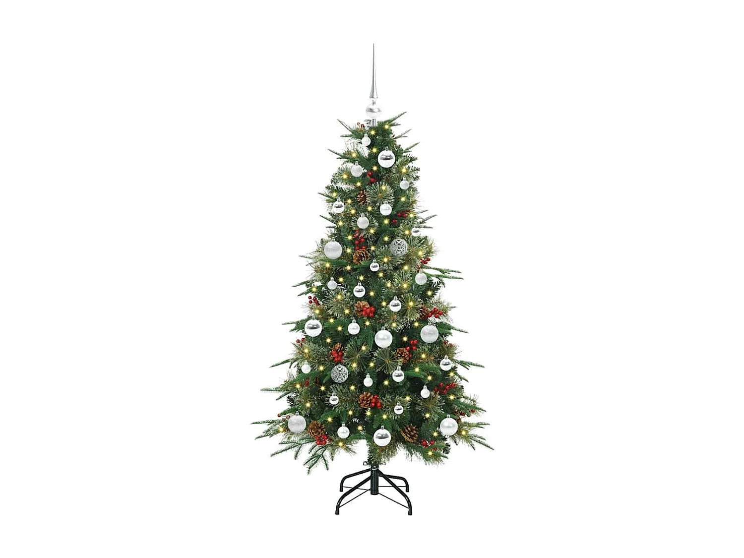 Sapin de Noël Artificiel à Branches Articulées Vert 150 cm