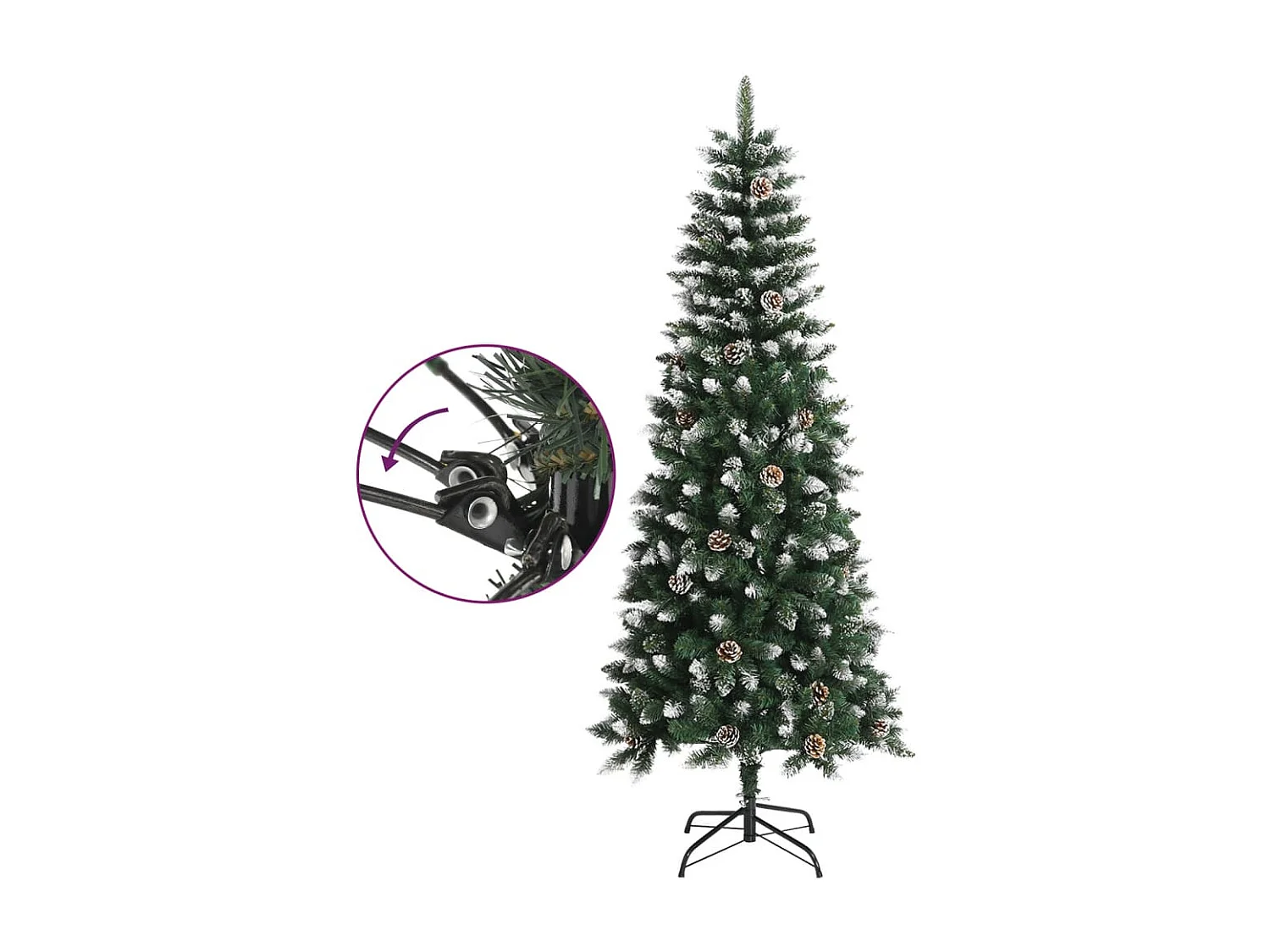 Künstlicher Weihnachtsbaum mit Ständer Grün 180 cm PVC