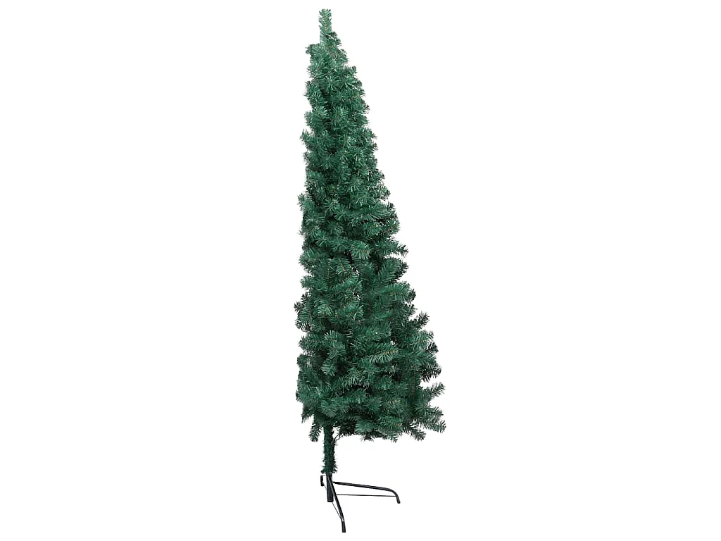 Albero di Natale artificiale preilluminato con palline verdi, 210 cm