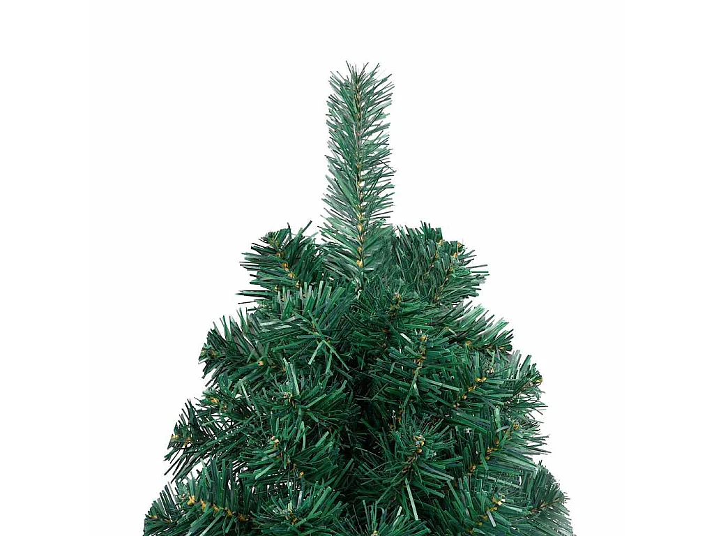 Albero di Natale artificiale preilluminato con palline verdi, 210 cm