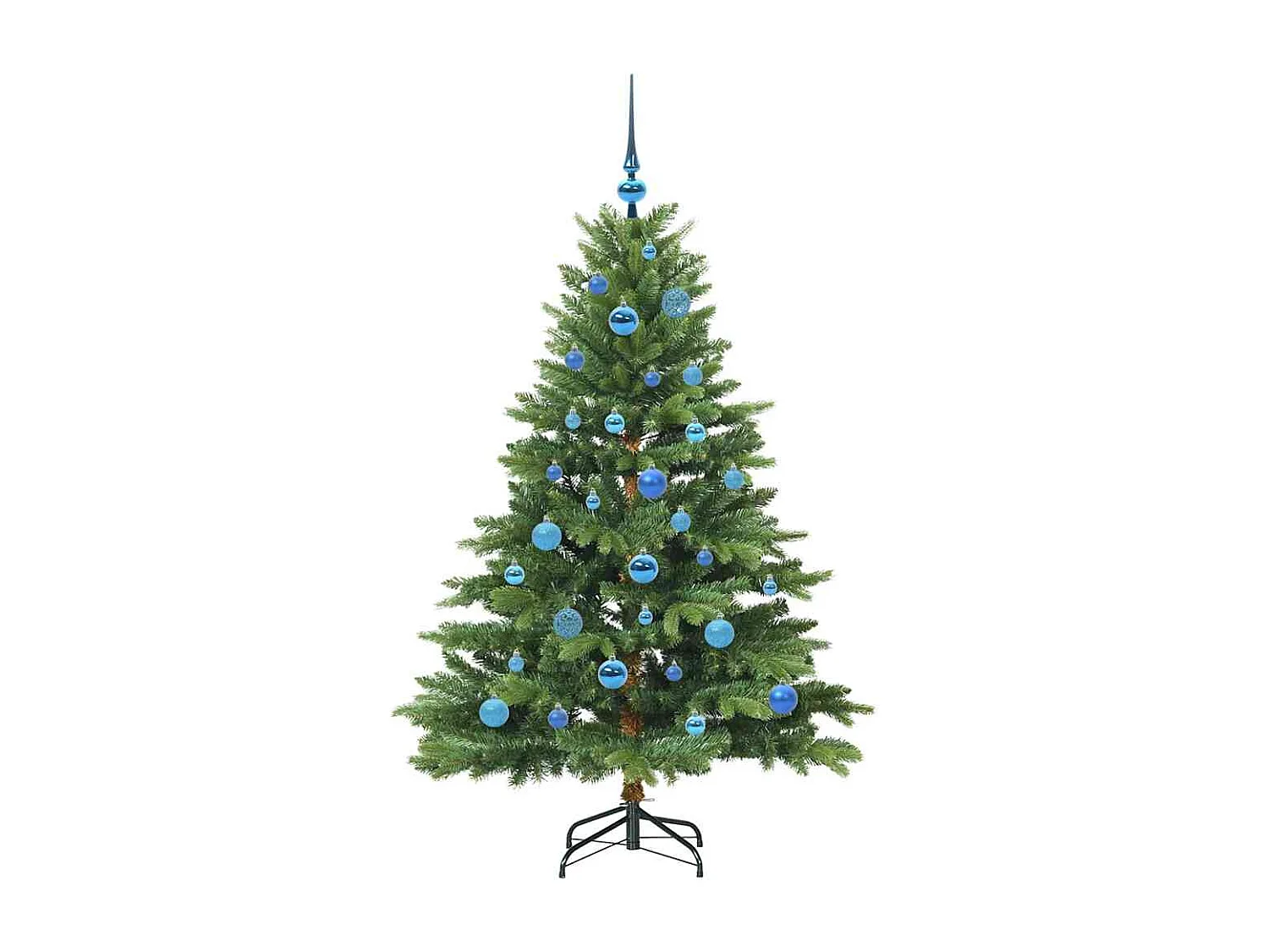 Albero di Natale artificiale con 150 LED Verde 150 cm PE e PVC
