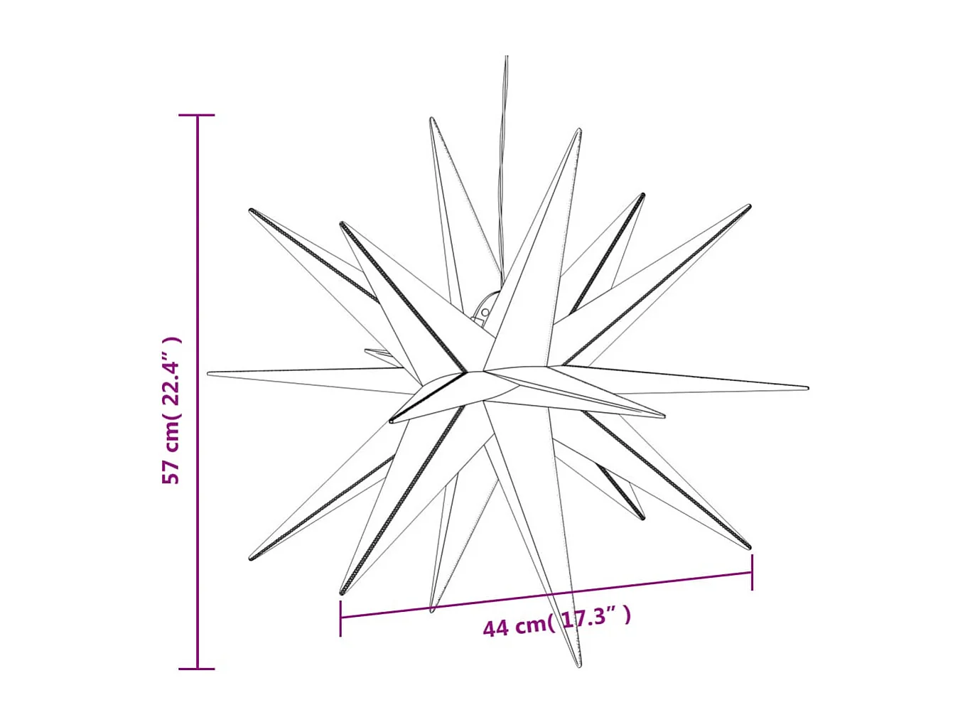 Lumières de Noël avec LED 3 pcs pliable rouge 57 cm