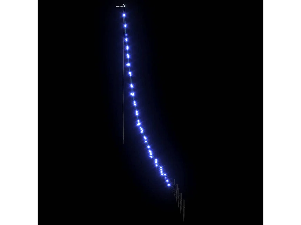 LED Weihnachtsbaum mit Erdspießen Blau 180 cm Metall