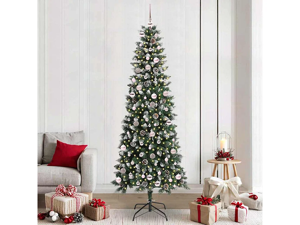 Sapin de Noël artificiel avec 300 LED Vert 96 x 96 x 240 cm