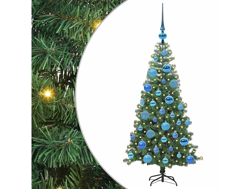 Kerstboom met 150 LED's met standaard Groen 120 cm PVC