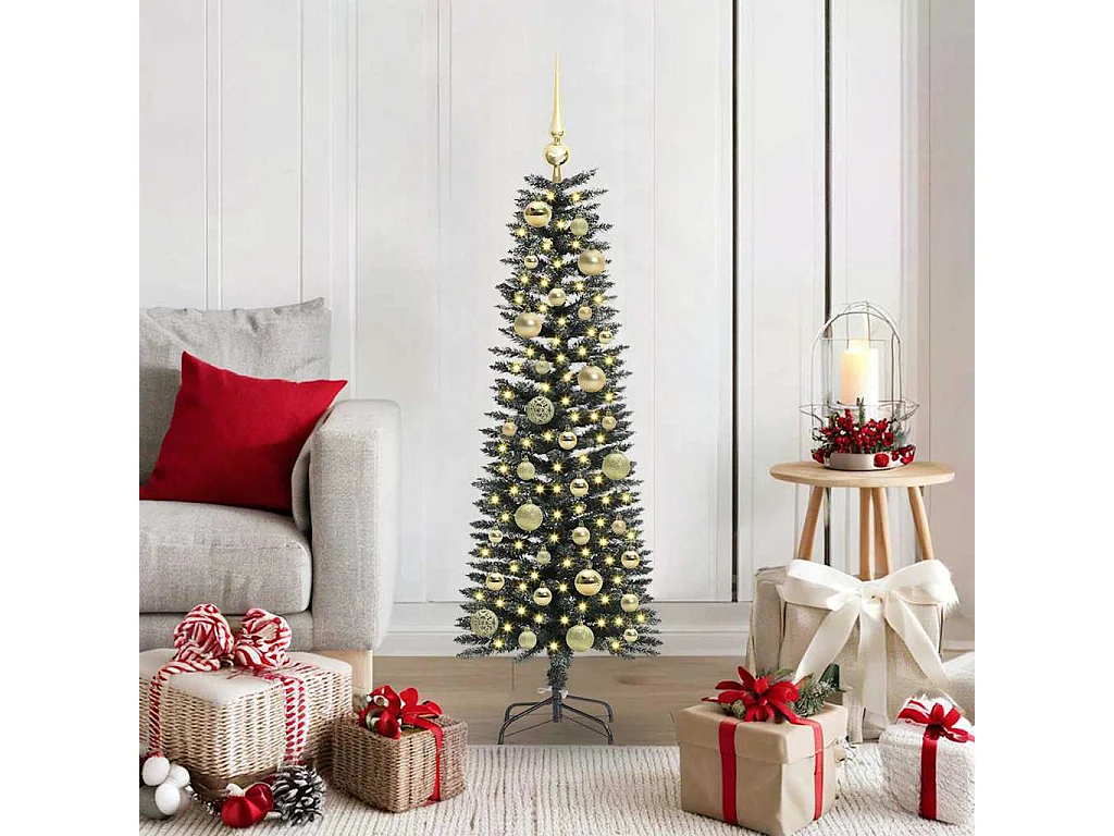 Sapin de Noël artificiel avec 150 LED Vert 40,5 x 40,5 x 120 cm