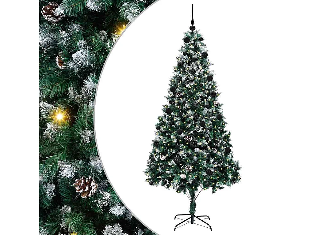 Künstlicher Weihnachtsbaum Grün 210 cm PVC, Stahl und Kunststoff