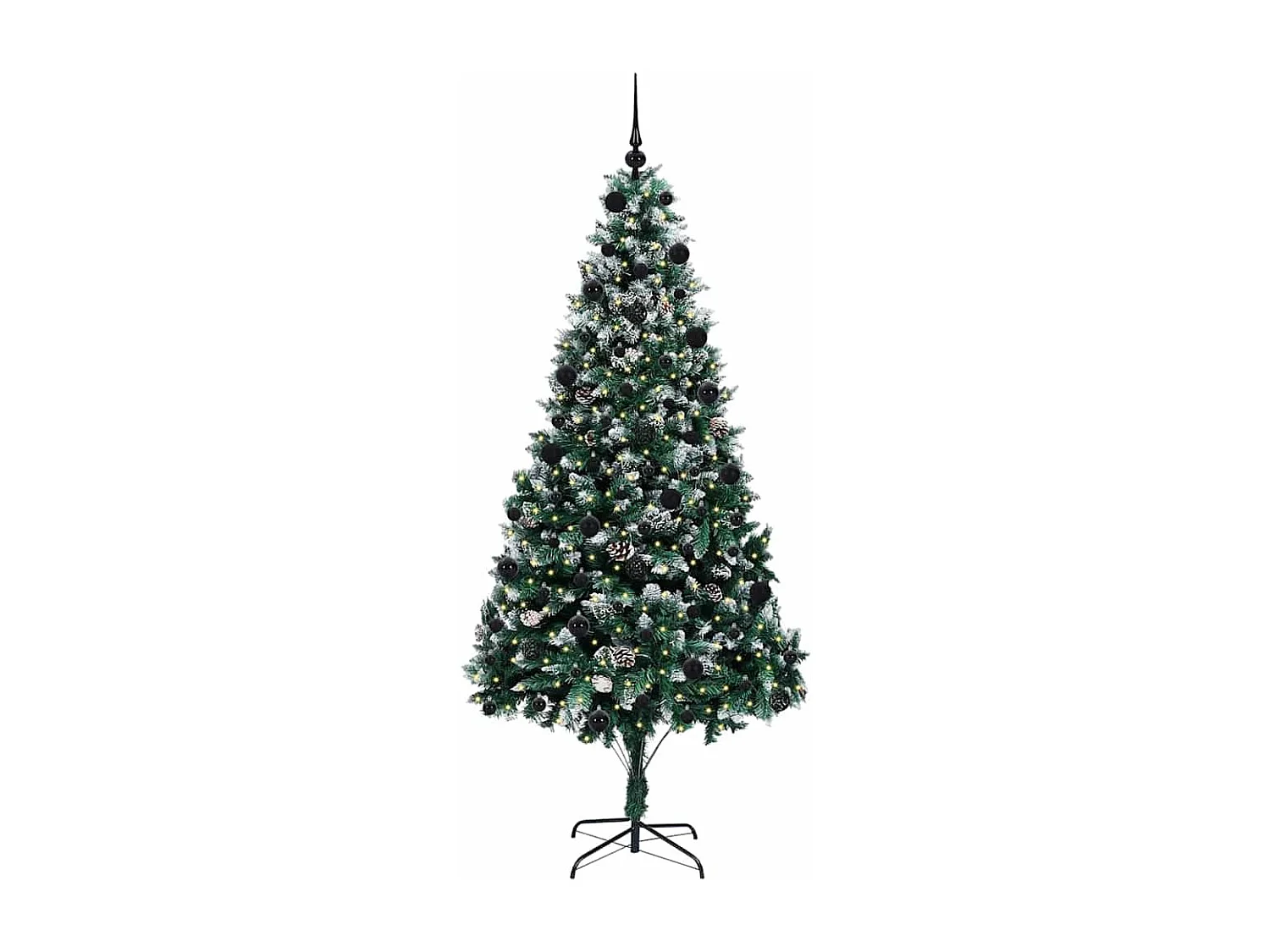 Künstlicher Weihnachtsbaum Grün 210 cm PVC, Stahl und Kunststoff