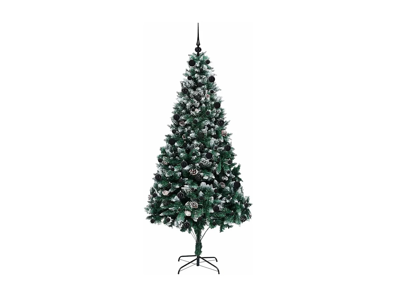 Künstlicher Weihnachtsbaum Grün 210 cm PVC, Stahl und Kunststoff