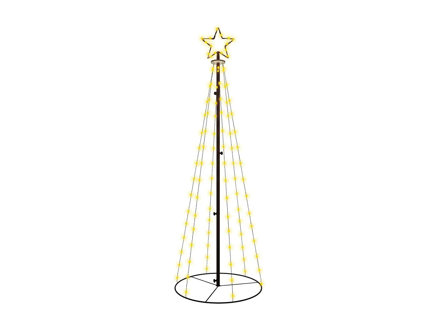 Arbre de Noël cône Blanc chaud 108 LED 70x180 cm