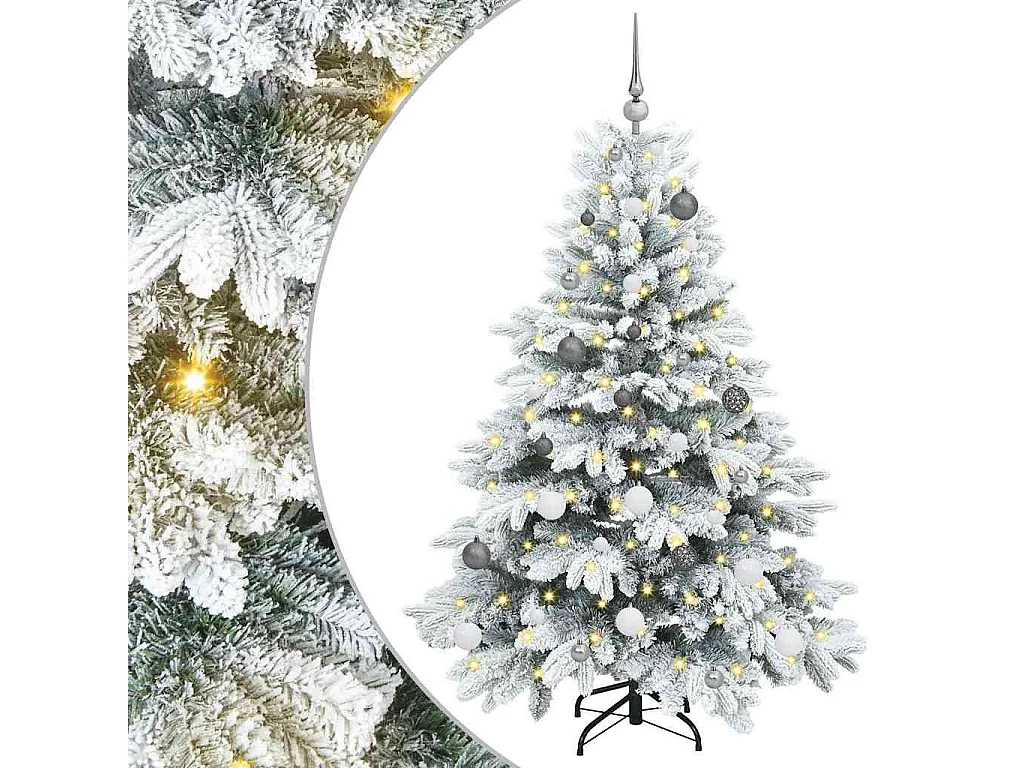 Sapin de Noël artificiel avec 150 LED Vert 150 cm PE et PVC